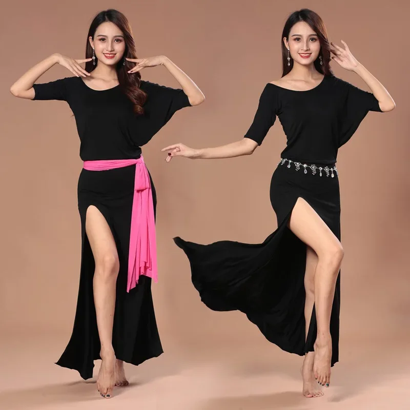 

Belly Dance Long Dresses Sexy Practice Fashion Clothes Oriental Performance Dress Stage Dance Costume Jupes Longues Pour Femmes