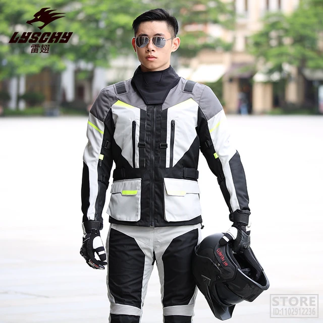Traje de motocicleta para viaje largo con almohadillas protectoras,  chaqueta y pantalones de moto para hombre - AliExpress
