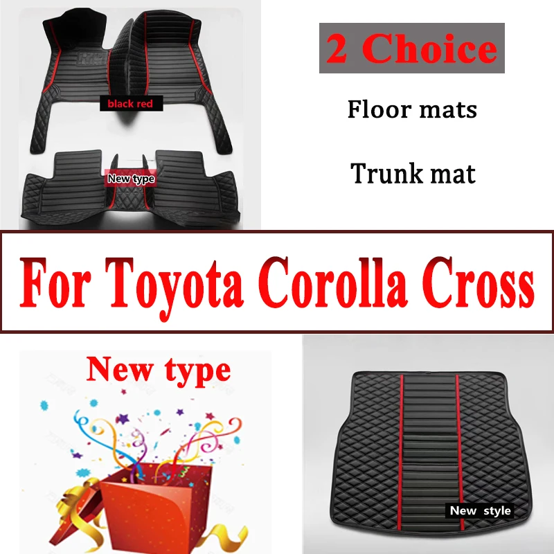 Tappetini Auto Per Toyota Corolla Cross 2022 Custom Auto Foot Pads Automobile Carpet Cover Accessori Interni