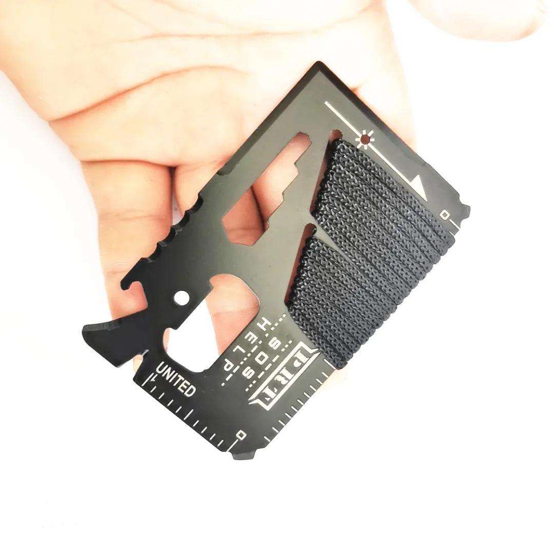 Outdoor Sports Camping Hiking SOS Survival Rescue Emergency Tools Tool Card Army Knife Card Rope Life-saving Tool survival rescue tools