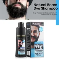 Shampoing de teinture de barbe Permanent naturel longue durée 200ml pour hommes élimination de teinture de barbe blanc gris cheveux de barbe hommes shampooing de teinture de barbe 3