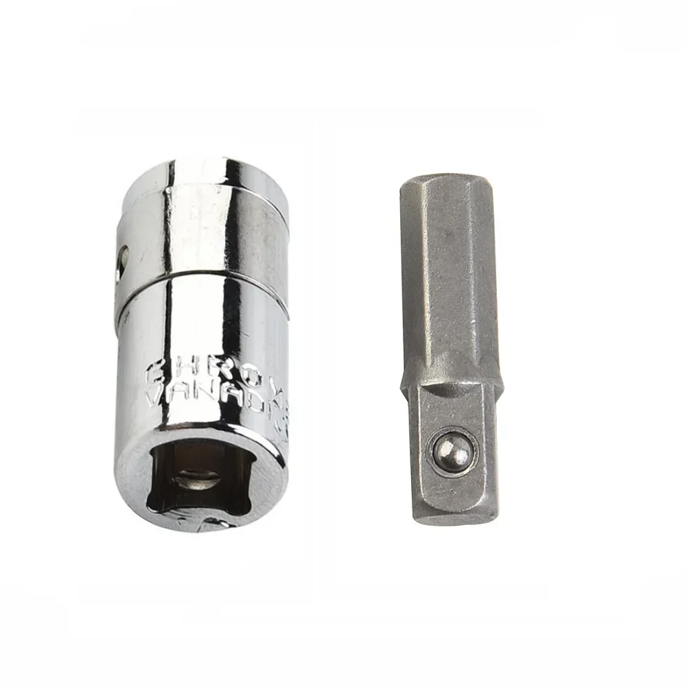 1set 1/4 Square Drive To 1/4 Hex Shank Impact Socket+1/4 Drill Socket ...