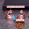 Vinterly Pure Copper Bracelets Magnetic Therapy Irregular Zirconia Cuff Adjustable High Magnets Bangles Resizable Jewelry Women 4