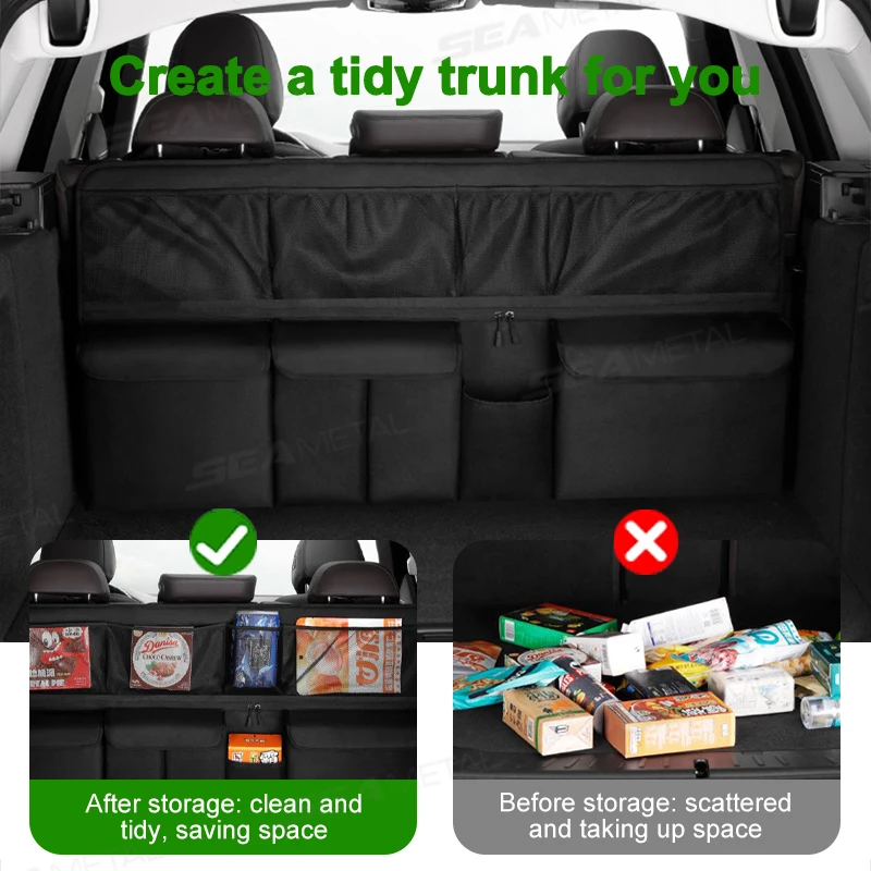 Universal Car Trunk Organizer Storage Bag with 9 Pockets