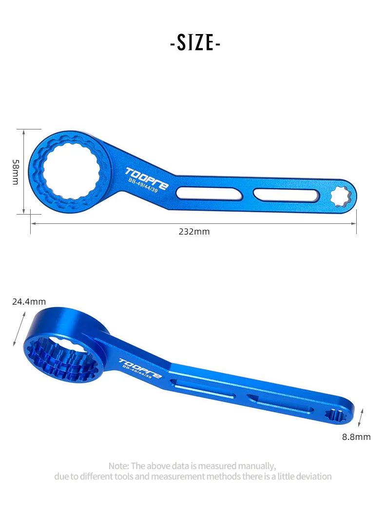 TOOPRE 6-in-1 Mittelschlüssel MTB Rennrad Kurbelgarnitur Tretlager BB Lager Installation Removal Tool Fahrradzubehör – Detail 12