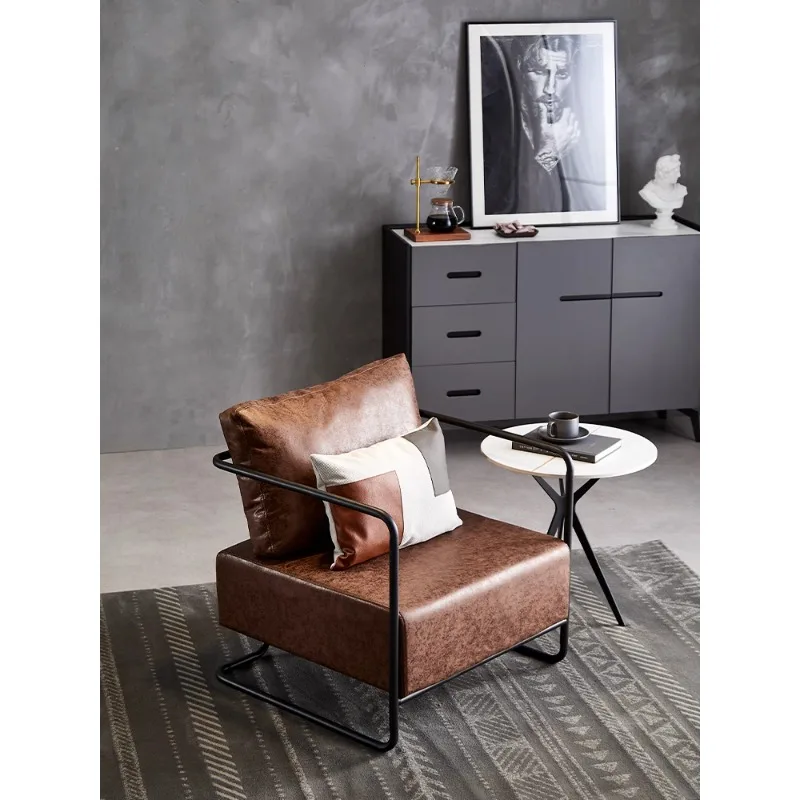 

Одноместный диван в промышленном стиле, стул для отдыха, дизайнерский ленивый диван, стул для маленькой квартиры, гостиной, балкона, диван из кованого железа