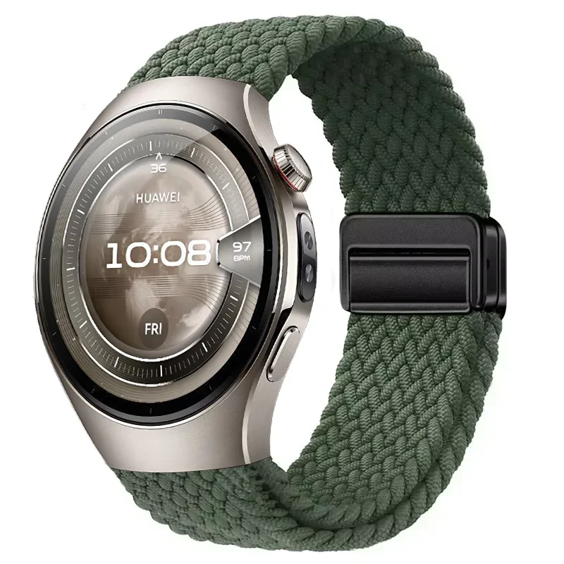 Magnetic Braided Nylon Strap Bracelet - 20mm/22mm