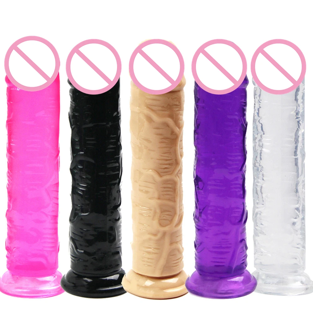 Dildo Adult Toys Erotic Soft Jelly Strong Suction Cup Anal Butt Plug Realistic Penis G-spot Orgasm Sex Toys For Woman Men