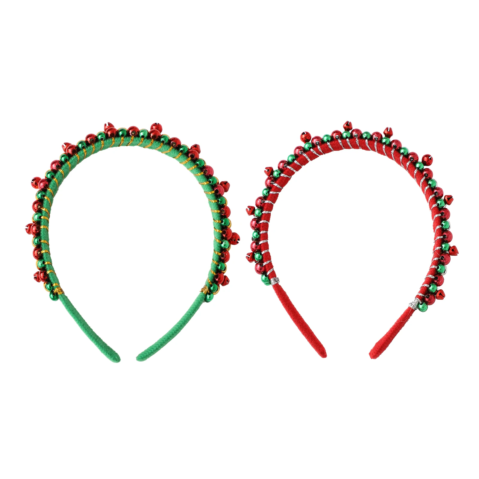 Christmas Headwear Bell Headband Jingle Bells Hair Hoop Red Green Xmas Party Hair Accessories Adult Children Cosplay Party Gifts