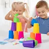 Stack Cup Speed Game Toys with Card Color Cognition Logic Montessori Toys for Parent-child Interactive Children Early Education 2