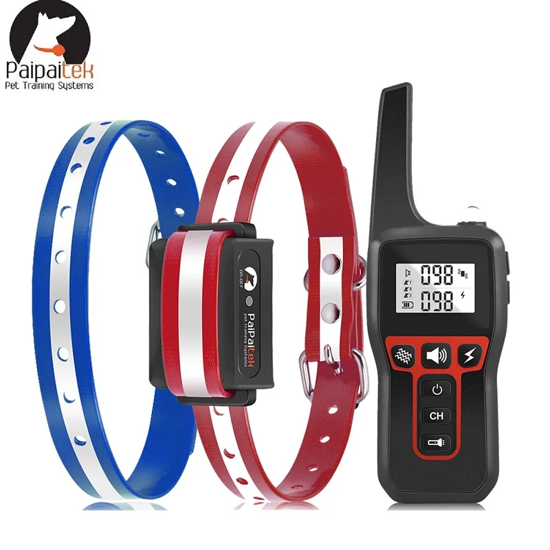 

1100Yd Range Remote Dog Training Collar Electric Dog Anti-Barking Collar ( 1 Receiver With 2 Collar) Rechargeable Waterproof