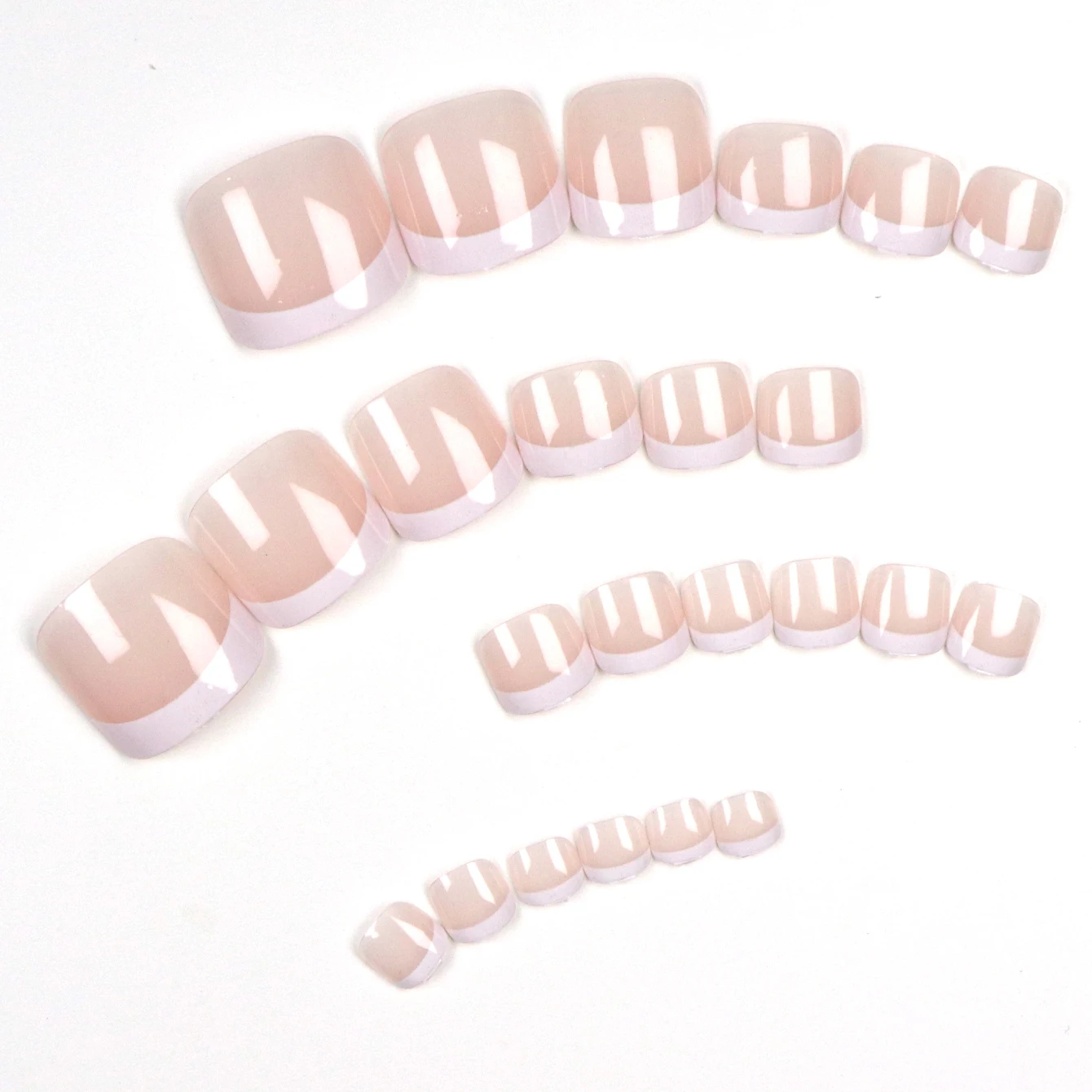 Pink French Toenails Application