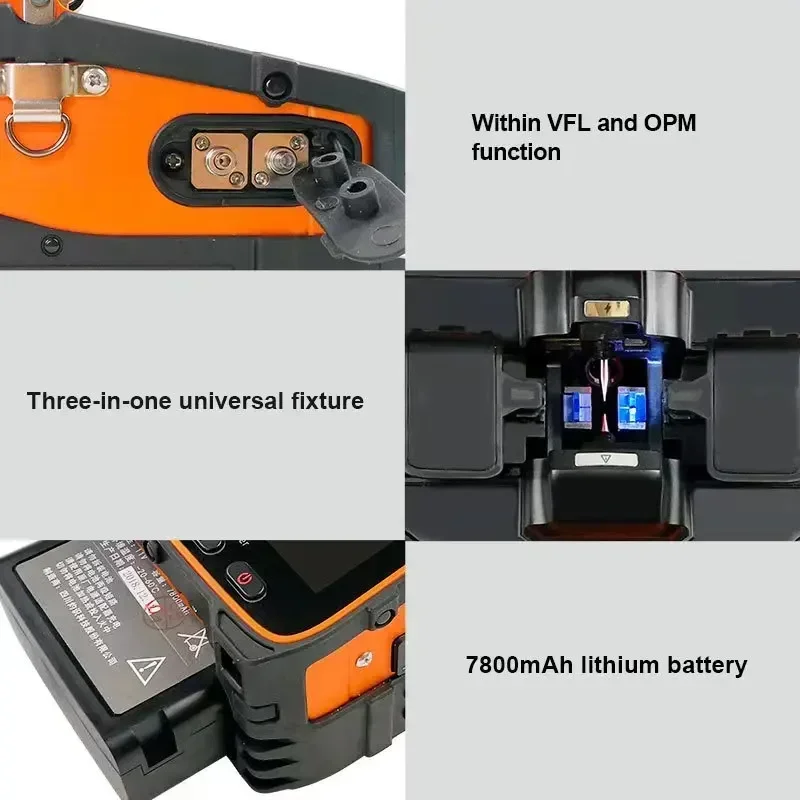 New AI-9 signal light fiber fusion splicer 10 languages freely switch built-in optical power meter and VFL5.0
