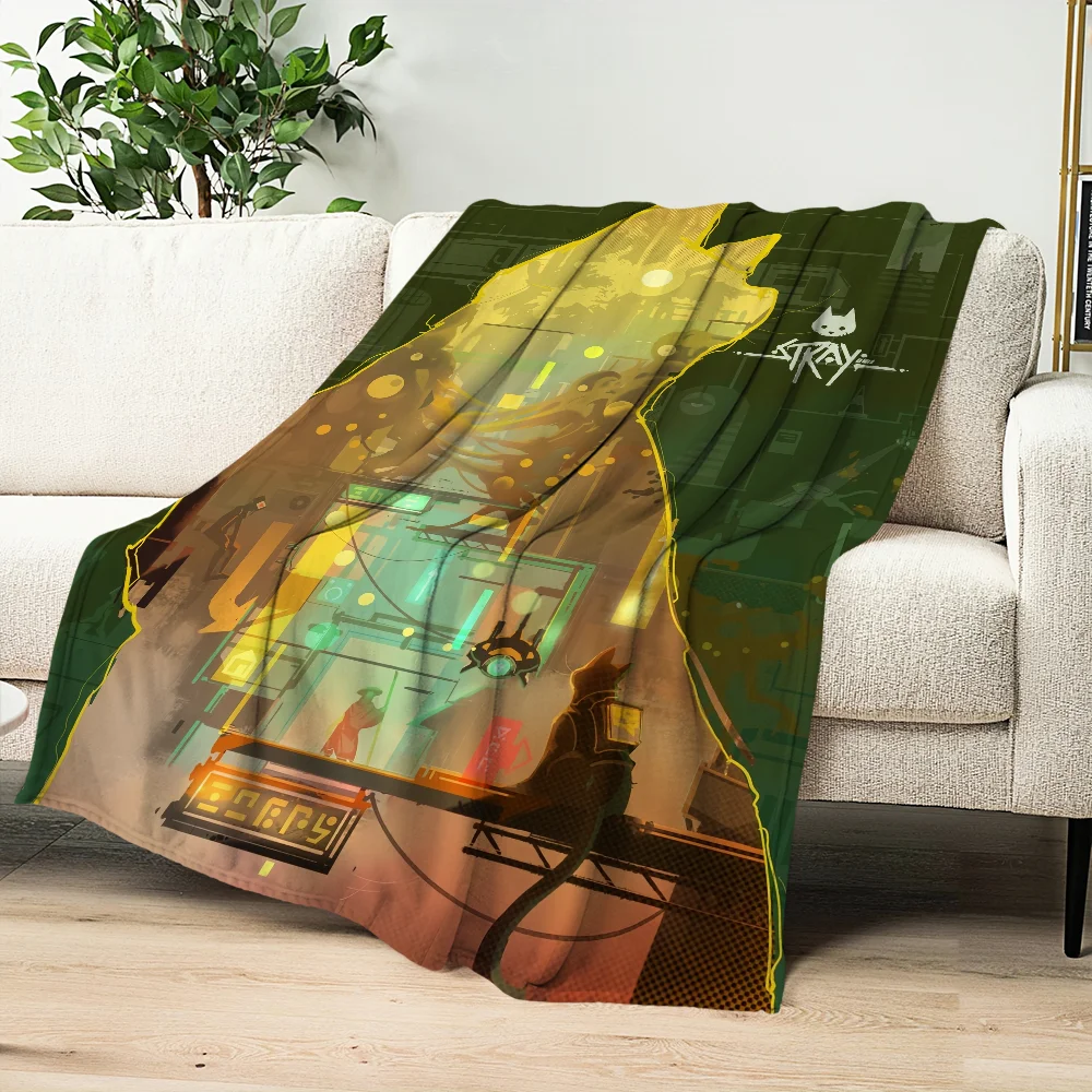 Game S-Stray Cat Blanket Plush Nap Sofa rug for Living Room Warm Office Bedroom Birthday Home Travel Kid Gifts 4
