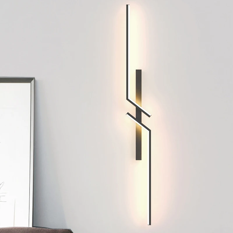 Modern LED Wall Lamp Long Bar Scone Home Decor Living Room Bedroom Minimalist Wall Light Bedside Background Interior Lighting led wall lamp