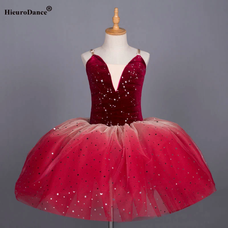 

Blingbing Red Girls Ballet Dress Kids Costume Tutu Skirt with Adjustable Straps Ballerina Dress Leotard Fairy Party Costumes