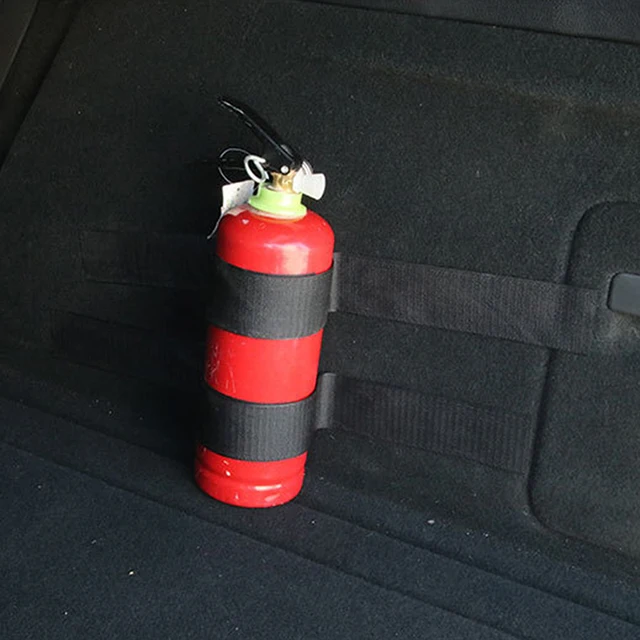 4Pcs/set Car Trunk Organizer Magic Tape Fire Extinguisher Storage Belt Auto Tools Tidying Fixing Elastic Straps Car Organizer 4