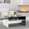 Modern Gloss Lacquer Coffee Table, Black/White 2