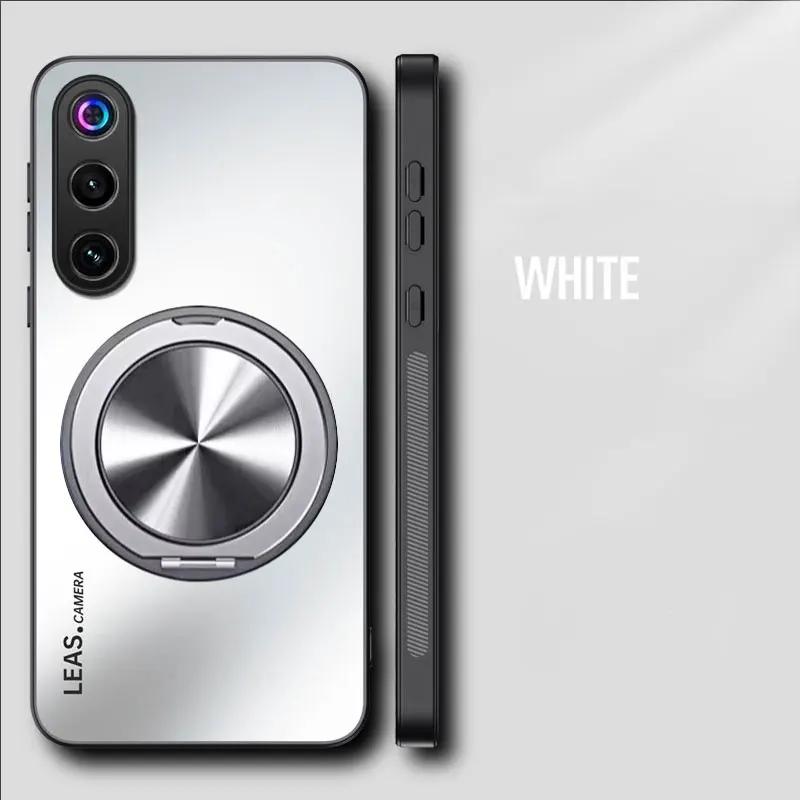 Magnetic Shockproof Matte Bumper Case with Wireless Charging Holder