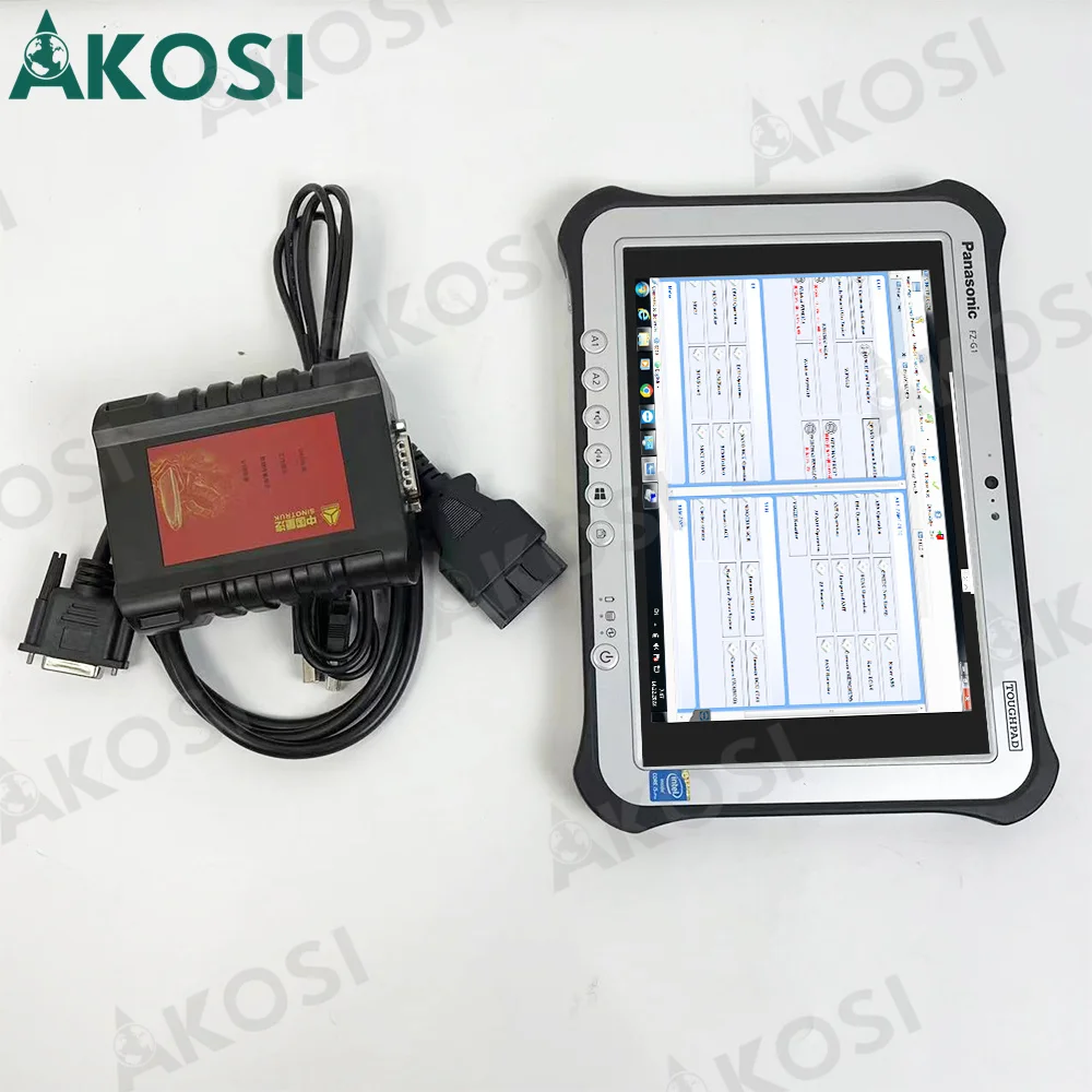 

Universal Truck Diagnostic Tool For HOWO SINOTRUK Cnhtc Diesel Engine Heavy Duty Diagnosis Tool with CF19 CFC2 Laptop