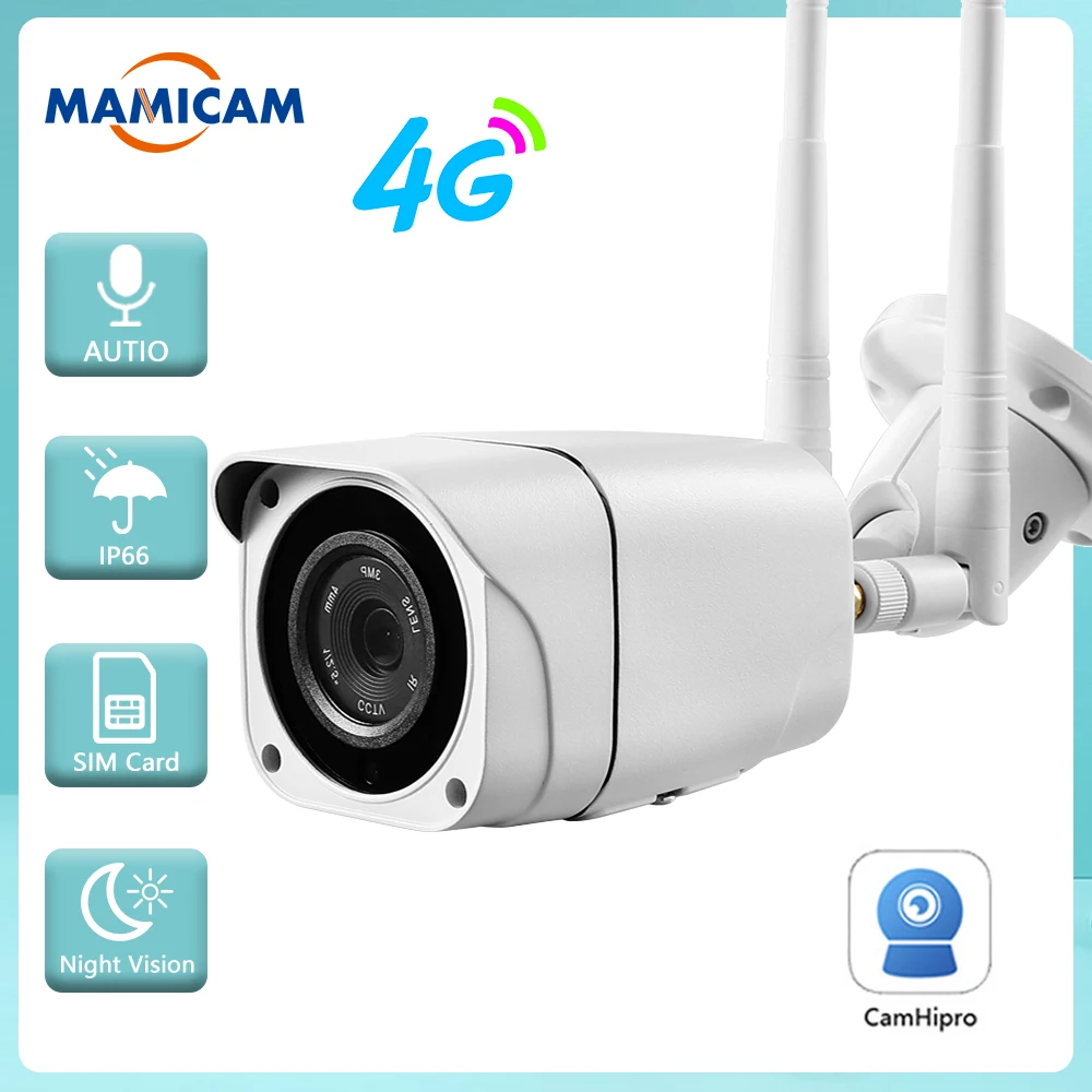 5mp Video Surveillance Camera With Sim Card 4g 3g Wifi Security