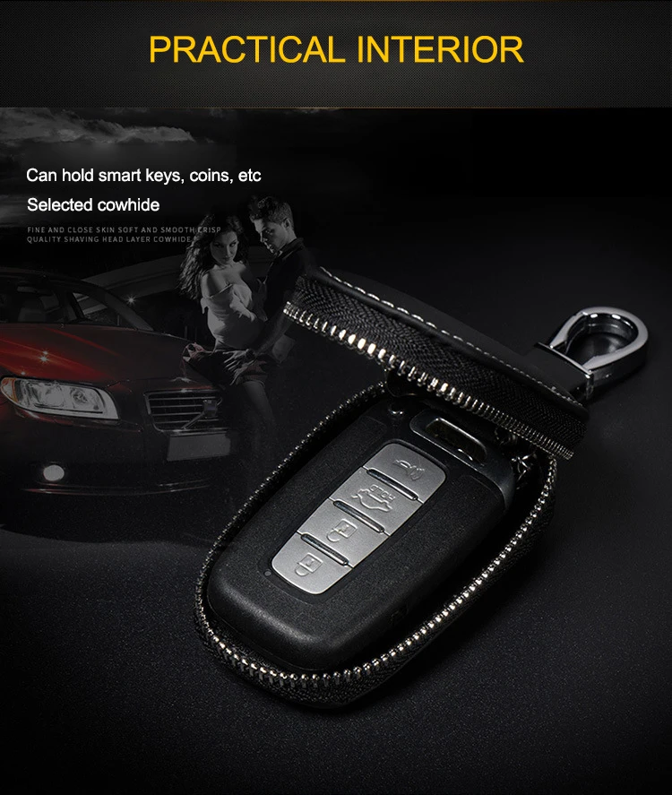 Aston Martin Luxe PU-Lederen Sleutelhoes - 360 graden rondom bescherming detail