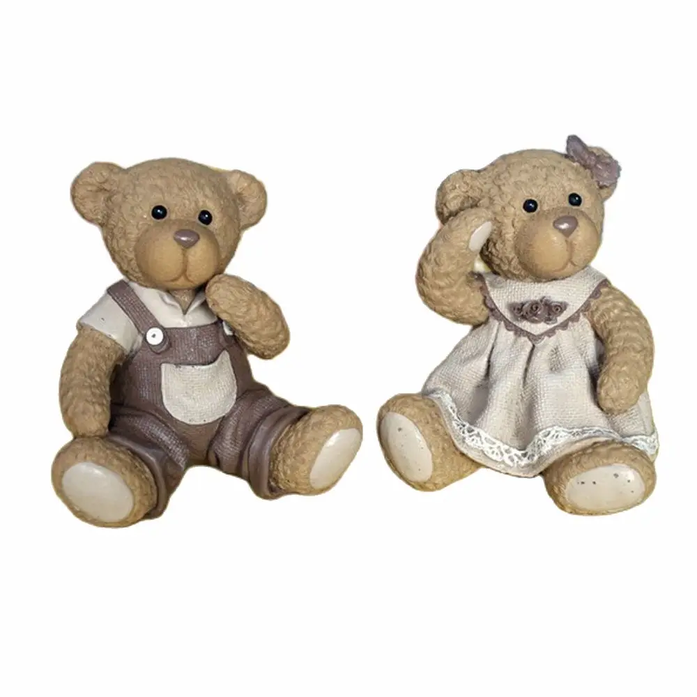

3D Bear Silicone Mold Vintage Candle Soap Plaster Home Decor Birthday Decoration Silicone Tools