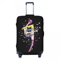 Graceful Gymnastics Print Suitcase Cover Girly Art Vacation Business Useful Luggage Supplies Protector 2