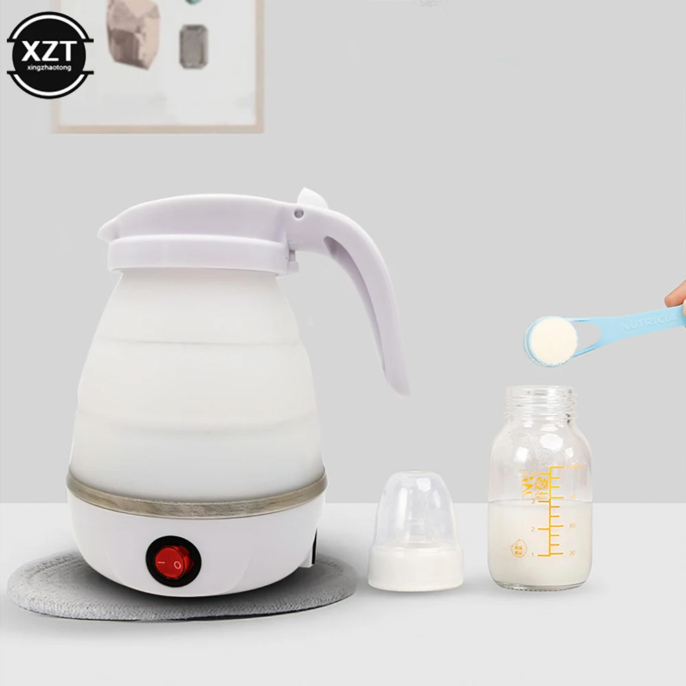 Folding Kettle Outdoor Mini Folding Kettle Portable Silicone Kettle Boil Water Tool Electric Kettle Camping Accessories for Travel Accessories folding kettle