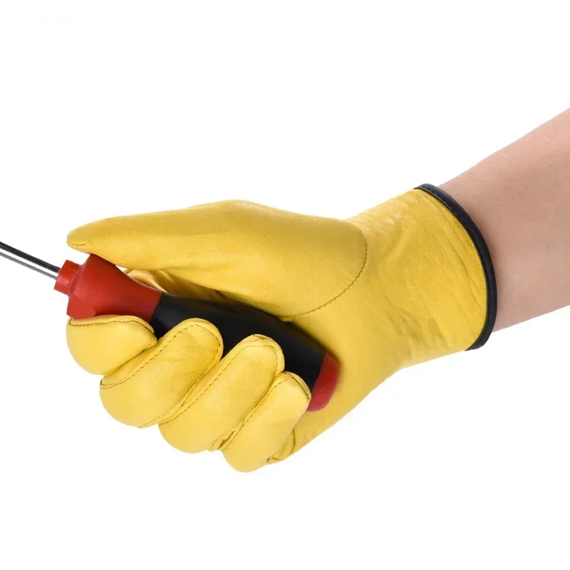 Sheepskin Retro Motorcycle Riding Gloves Car Repair Work Garden Gardening Roses Handling Welding Gloves Clothing motorcycle gloves