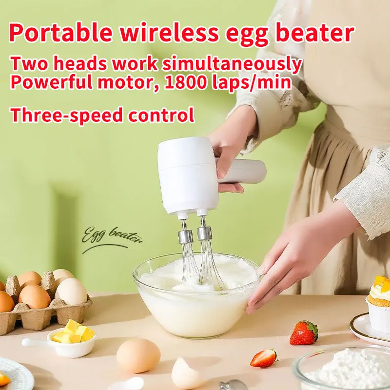 Cordless Mini Mixer Electric Food Mixer Handheld Mixer Egg Beater Foam  Machine Automatic Cake Baking Dough Mixer - AliExpress