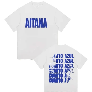 Singer Aitana Cuarto Azul Tour 2026 Print T Shirts Women Hip Hop Fans Clothing Short Sleeve T-shirt Tops Pure T-shirt 1