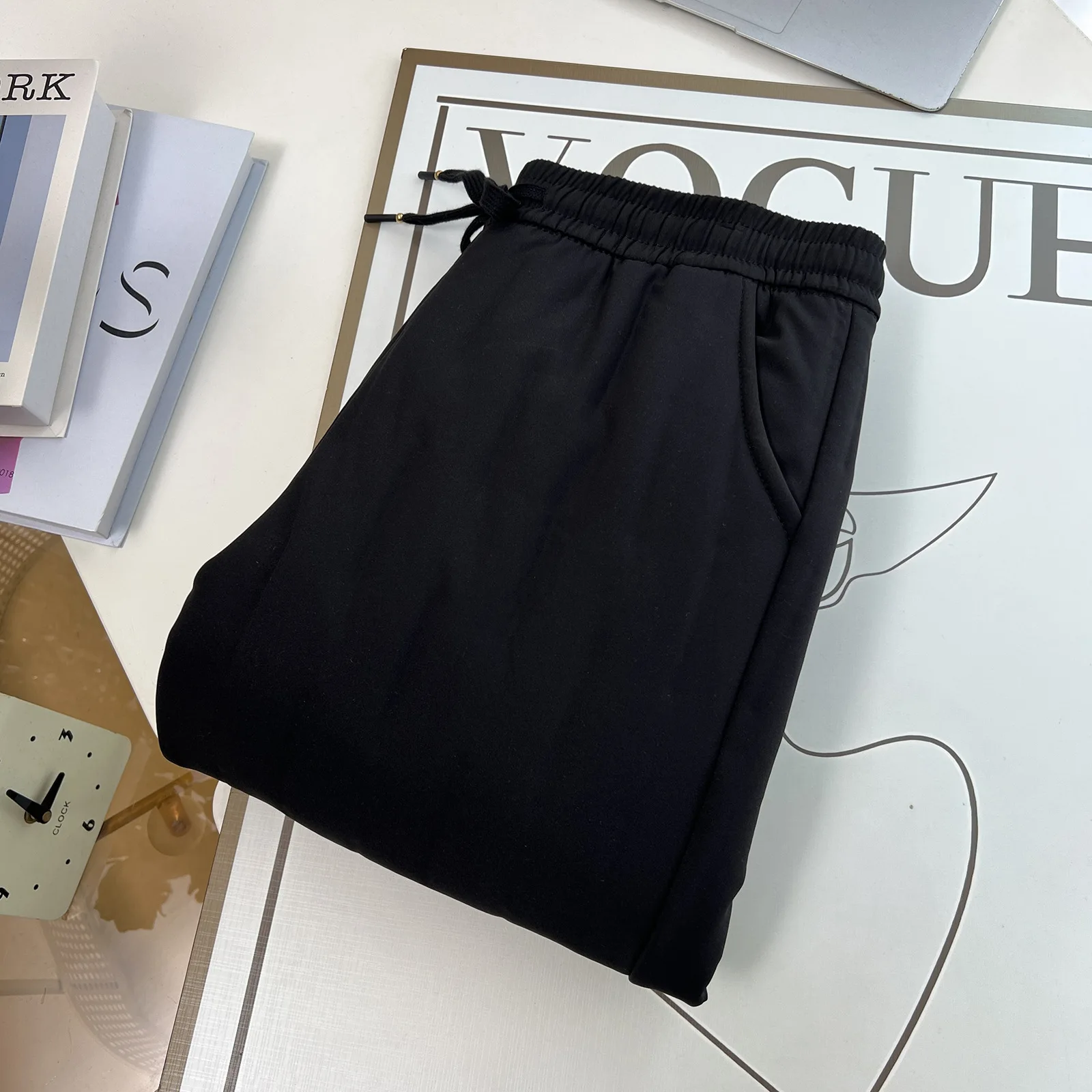 XXXXL Fashion Plus Size Women's Harem Pants Winter 2025 New Warm Down Cotton Padded Casual Quilted Trousers 370