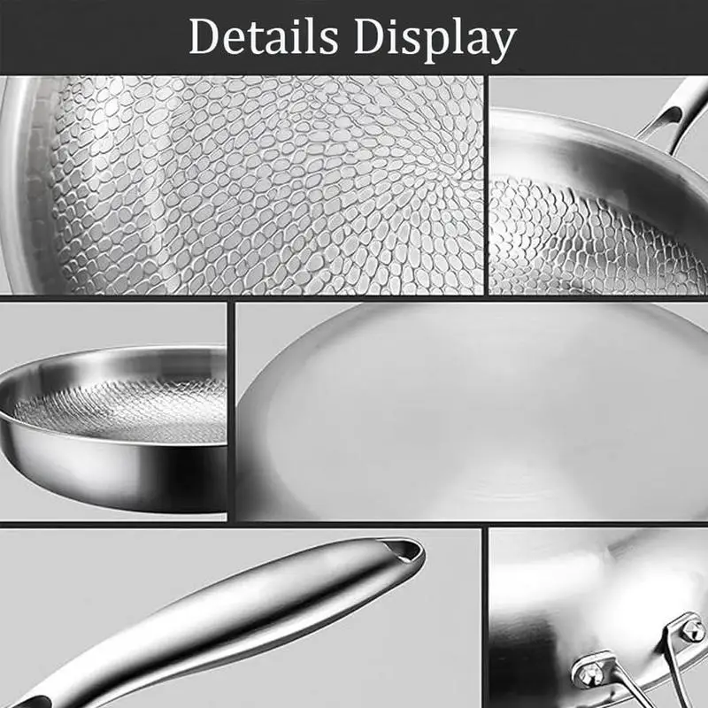 Titanium Cookware Non Stick Titanium Cooking Pan With Lid And Spatula Kitchen Cookware Sets For Fish Steak Pancake Baking