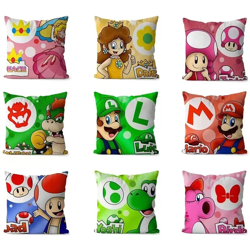 Cushion Cover Pillow Case Cover Super Marioes Bros Pillow Covers 45x45cm