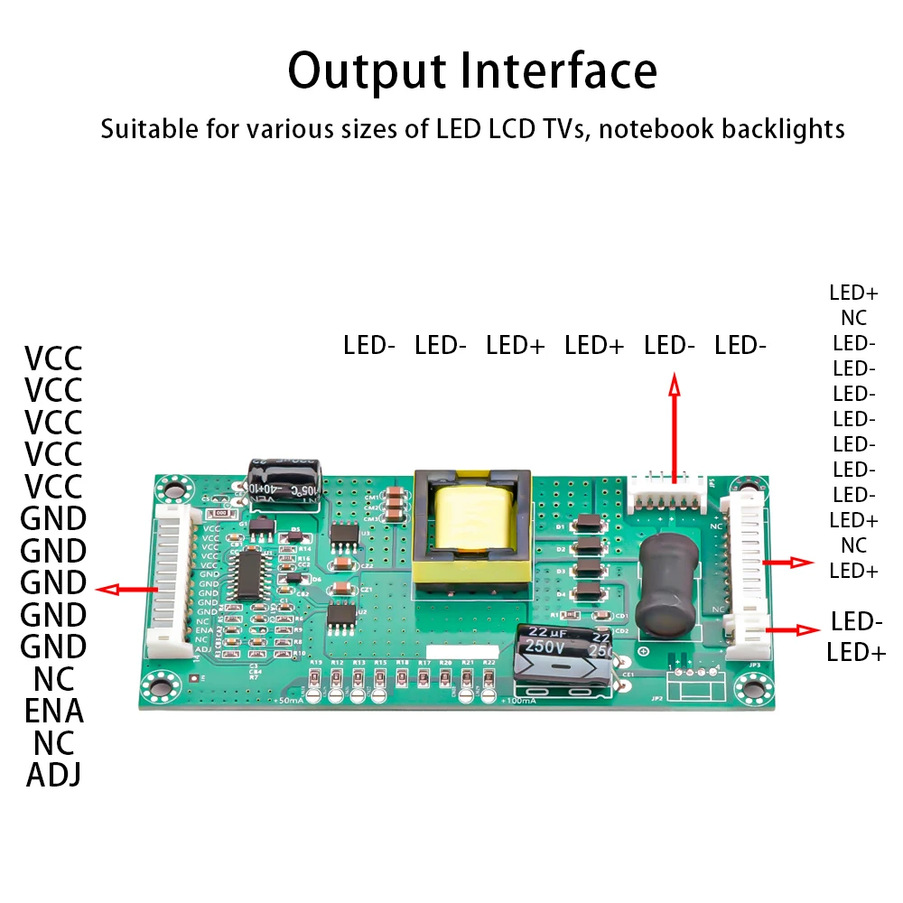 General purpose LCD TV backlight board below 65 inches LED boost constant current board Driver Backlight High Voltage Board