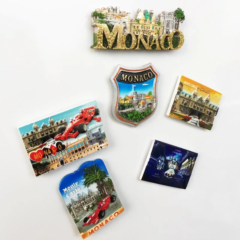 Refrigerator Decor Monaco Creative Tourism Souvenir Resin UV Magnet
