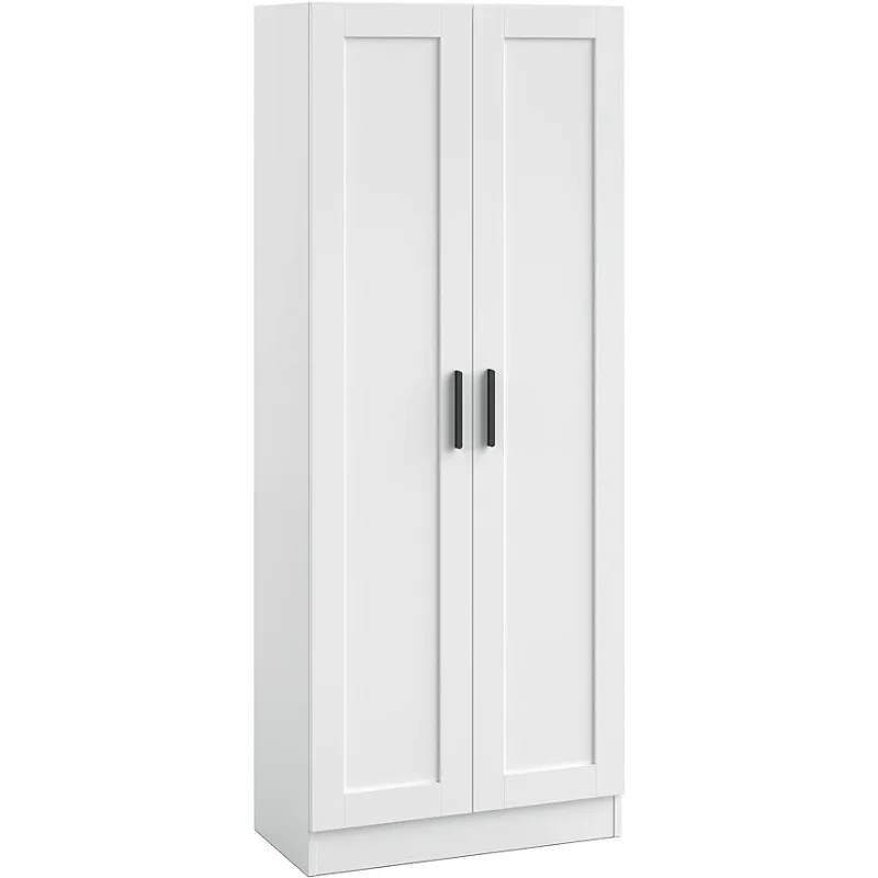 

Wooden Storage Cabinet, Narrow Pantry Cabinets Free Standing Tall Storage Cabinet with 2 Doors and Shelves (White)