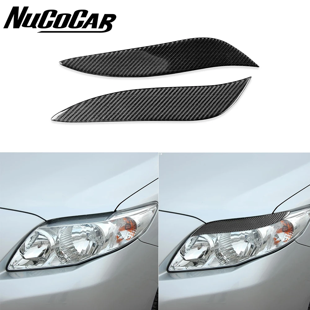

For Toyota Supra 1993-1998 Carbon Fiber Headlight Eyebrow Eye Lid Panel Trim strip Car Exterior Accessories Decorative Stickers