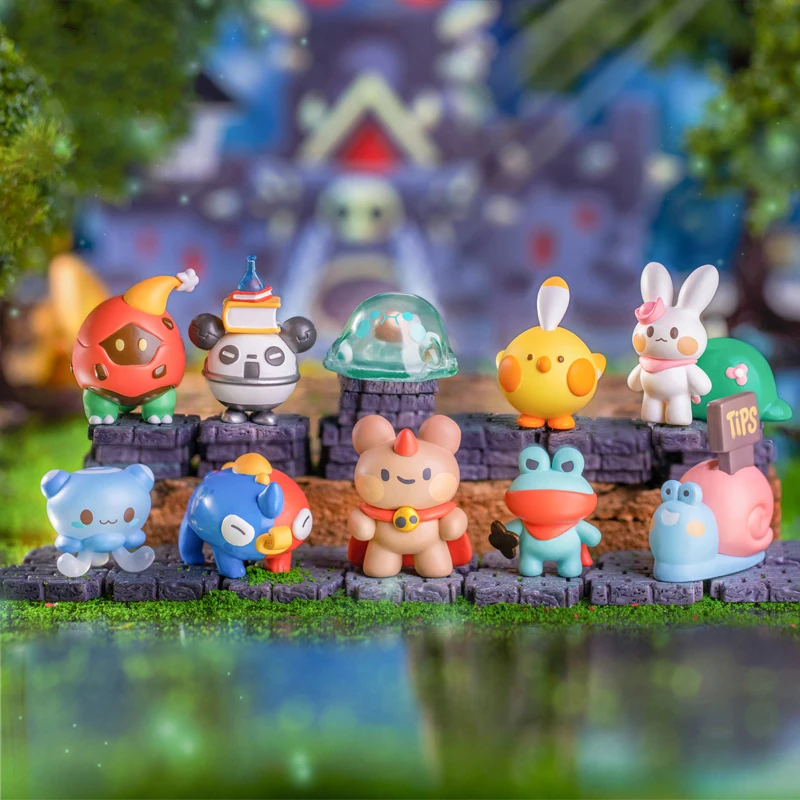 Mini World Blind Boxs Game Guess Bag Cute Follow Pets Series Scatola A Sorpresa Cartoon Monster Model Gifts Toys Collection Twist Eggs