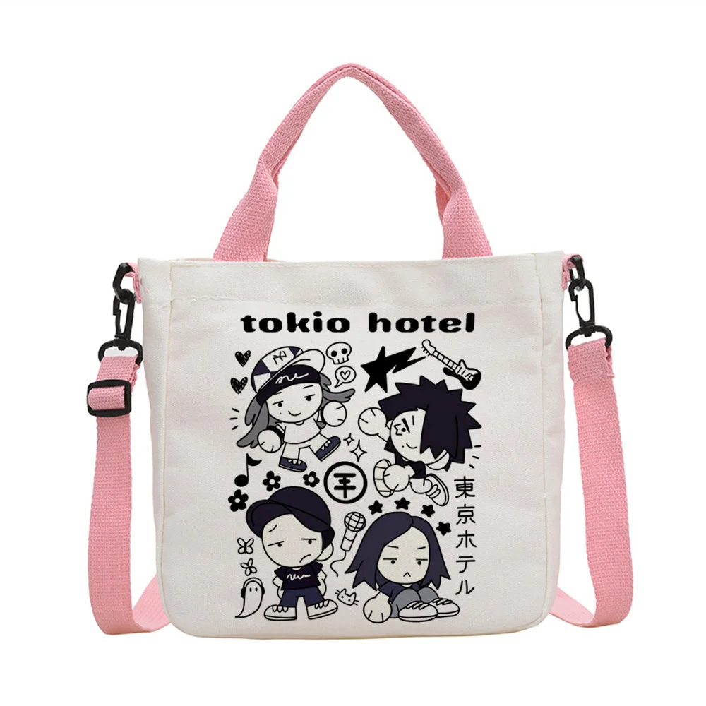 Music Tokio Hotel Tragetasche Sac Cabas Canvas Einkaufstasche faltbare Schultertasche für Damen – Detail 8