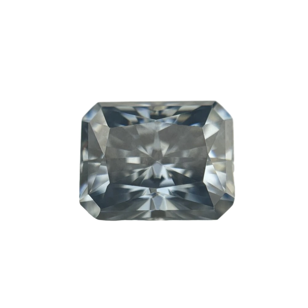 synthetic Moissanite Stone Beads with GRA Certificate Loose Gray Color Radiant Cut  Free Shipping  for Women Jewelry Ring Making