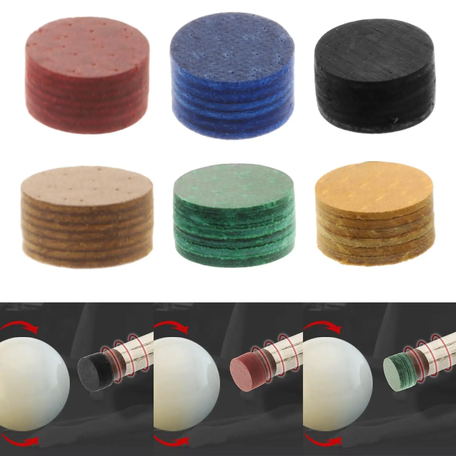 Billiard Tip Cue Stick Head Dia 0.55 inch Repair Tool Billiards Cue Tip for Sports Billiard Games Repairing Beginner Snooker