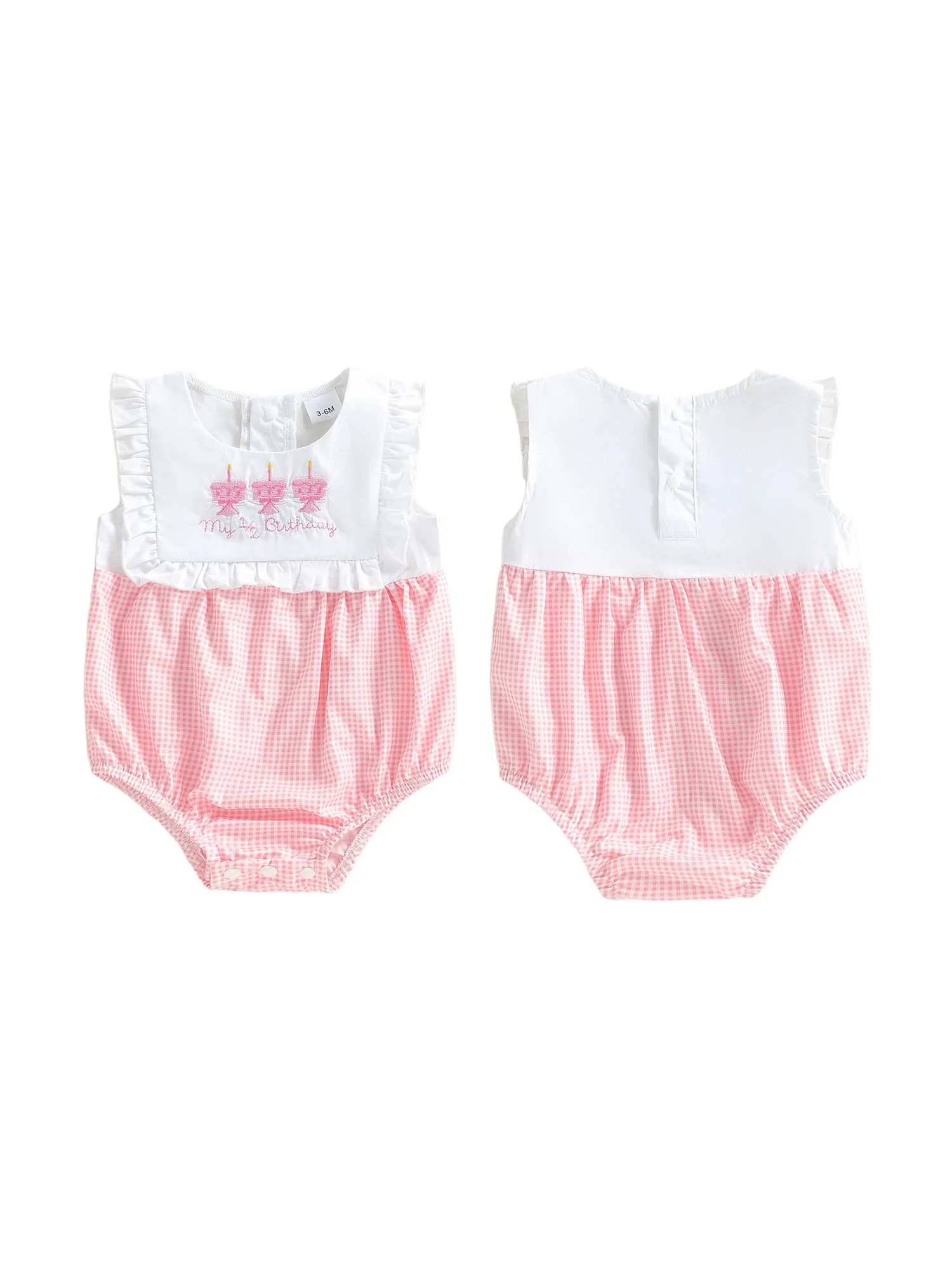 Stylish Toddler Girls Floral Print Sleeveless Romper with Bowknot Detail and Ruffle Trim for Birthday Party Outfit