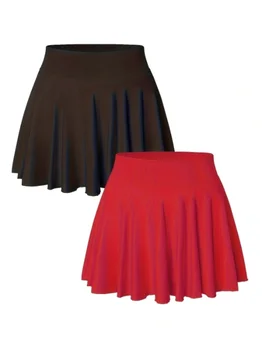 Solid Color High-Waist Tennis Skirt Shorts for Women's Gym Sportswear Pocket Leggings Sport Fitness Running Short Skirt 3