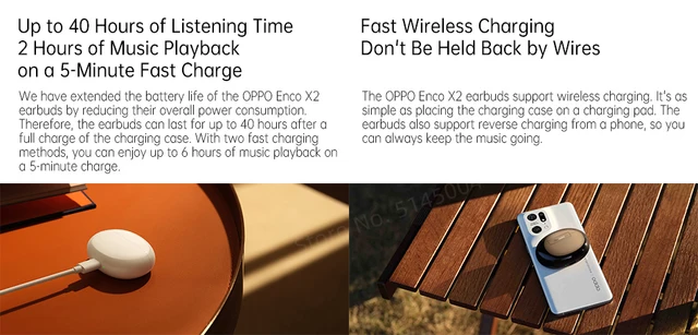 OPPO ENCO X2 TWS Wireless Earphone Bluetooth 5.2 Active Noise Cancelling Qi  Wireless Charging Headphone LHDC Earbuds For Find X5 - AliExpress