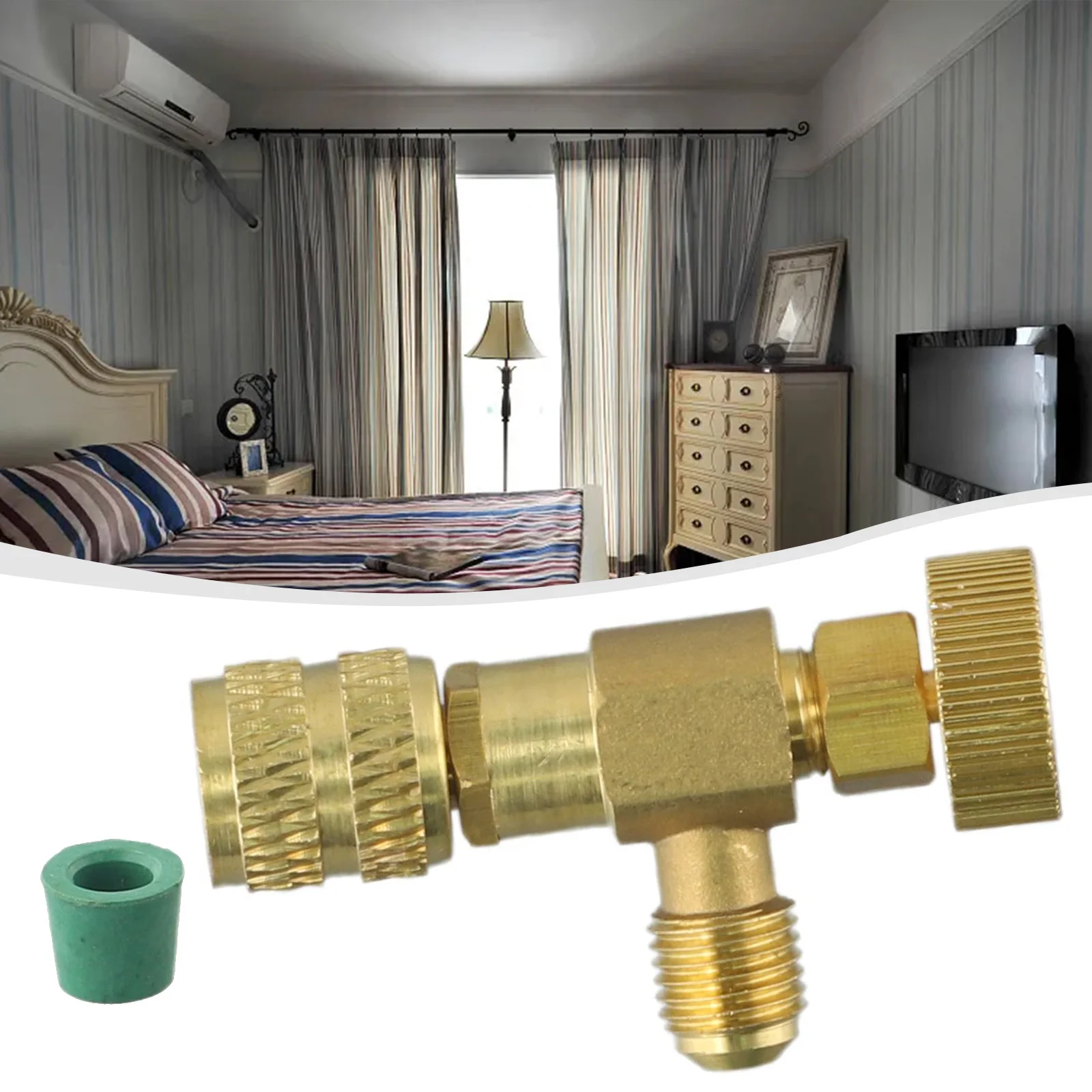 

Control Valves Shut-off Valve Air Conditioning Assembly Copper Fitting Liquid R410A R22 Refrigeration Charging