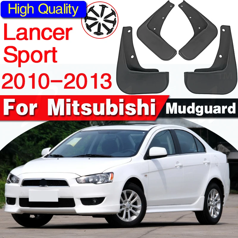 

4Pcs Car Front Fender Flares Rear Splash Guards Mud Flaps Mudguards for Mitsubishi Lancer Sport 2010 2011 2012 2013
