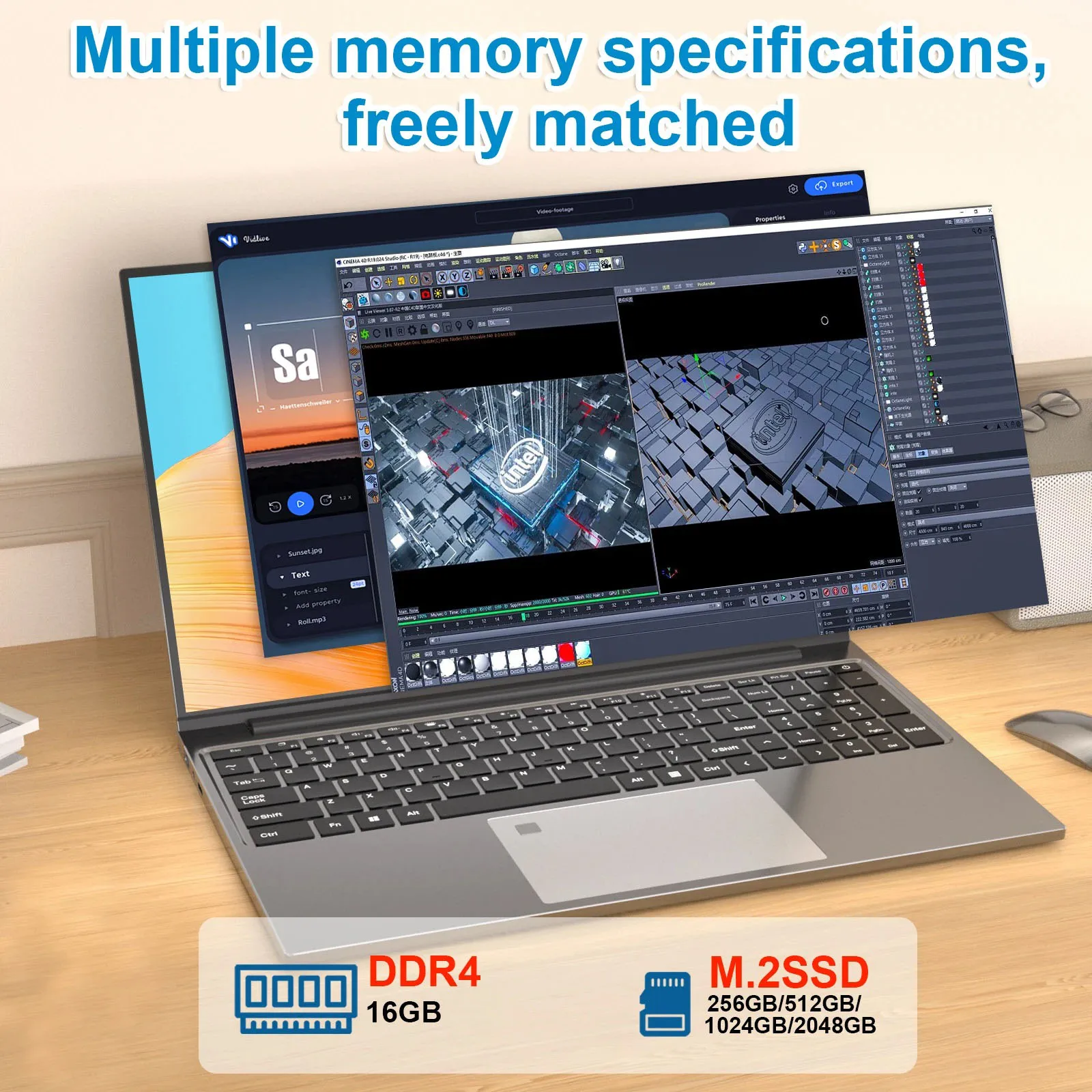 15.6" Portable Laptop Intel Core i7 6500U Windows 11 Computer PC Gamer Fingerprint Unlock Notebook Gaming