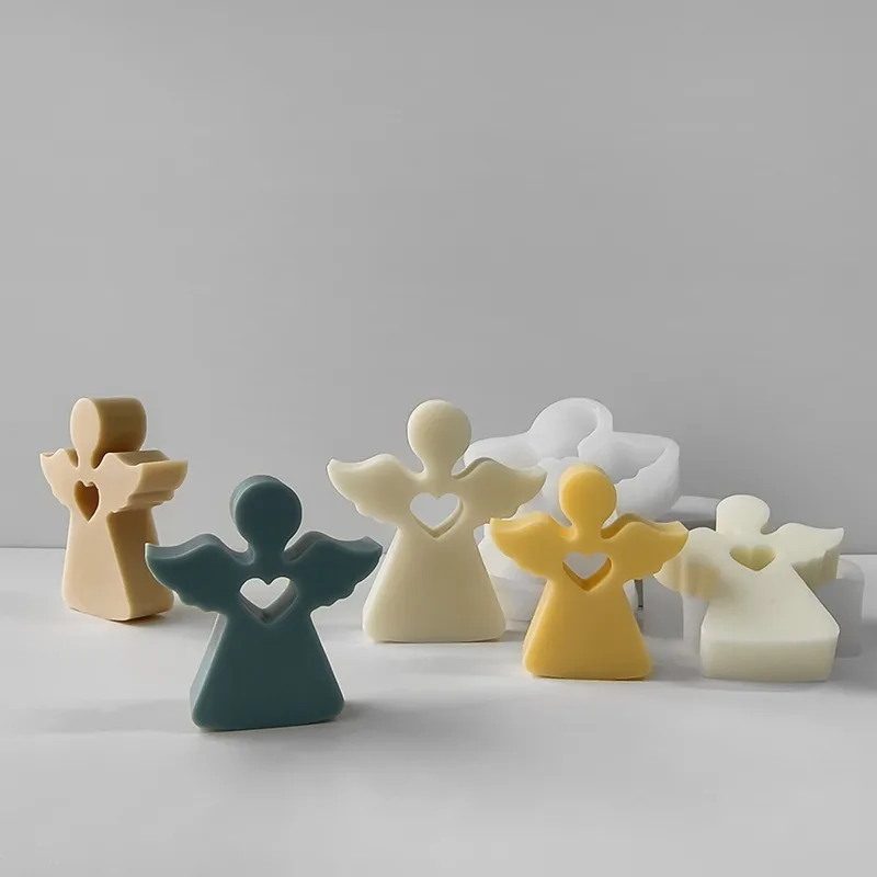 Silicone Mold for Angel Candle Gypsum Car Mounted Incense Expanding Gypsum Decoration Easter Aromatherapy Candle